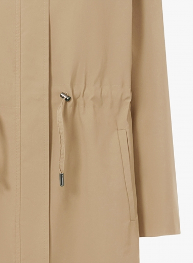 Parka beige in tessuto tecnico antigoccia