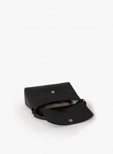 Borsa a mano in pelle nera