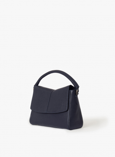 Borsa a mano in pelle blu