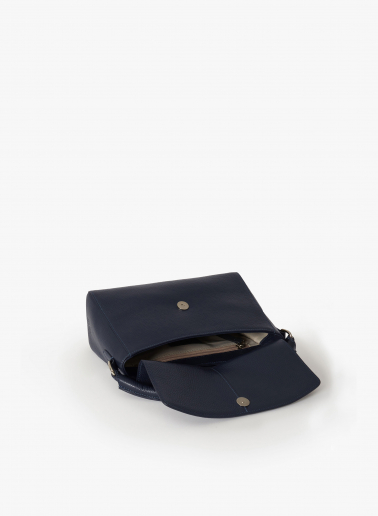 Borsa a mano in pelle blu