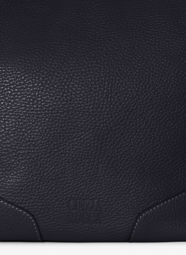 Blue genuine leather backpack