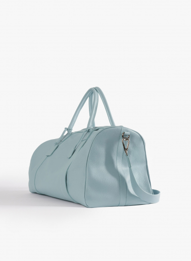 Reisetasche aus Leder in blau