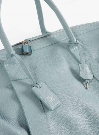 Reisetasche aus Leder in blau