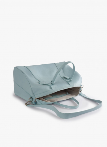 Reisetasche aus Leder in blau