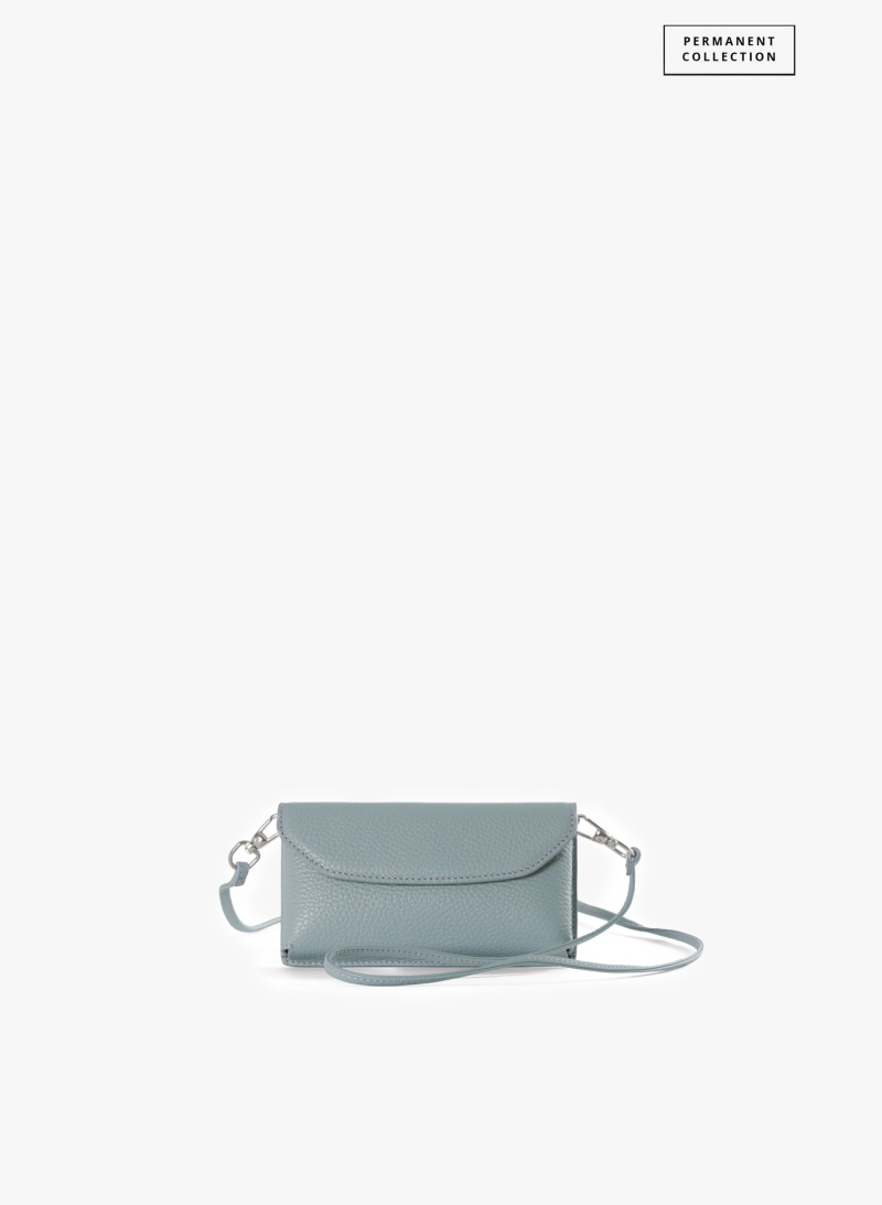 Handytasche hellblau aus Leder