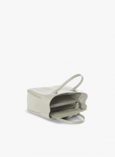 Kleine Tote Bag weiß aus Leder