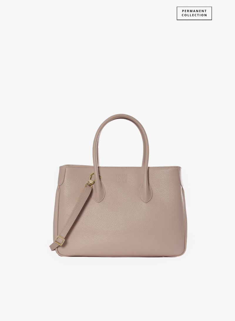 Tote Bag rosa aus Leder