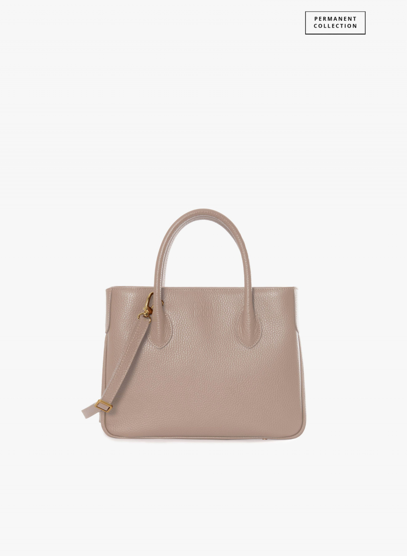 Kleine Tote Bag rosa aus Leder
