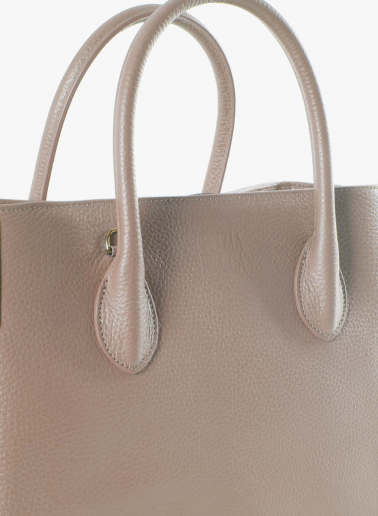 Kleine Tote Bag rosa aus Leder