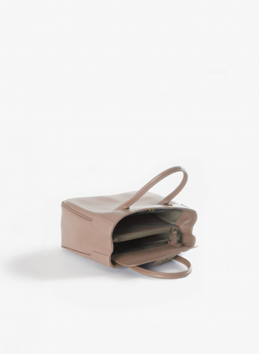 Kleine Tote Bag rosa aus Leder