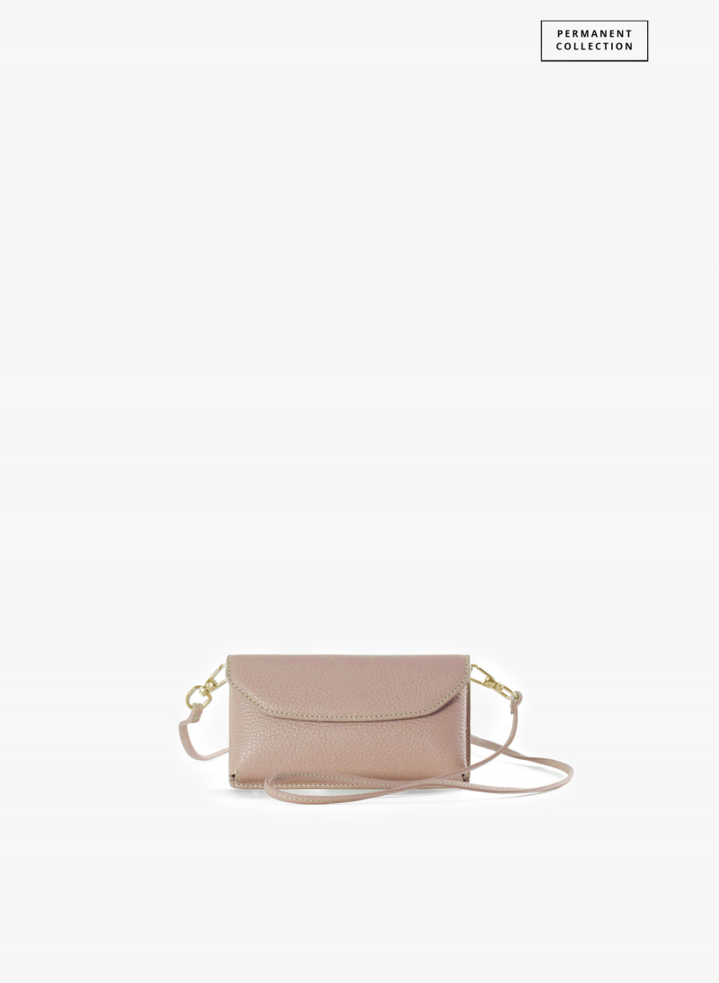 Handytasche aus Leder in Rosa