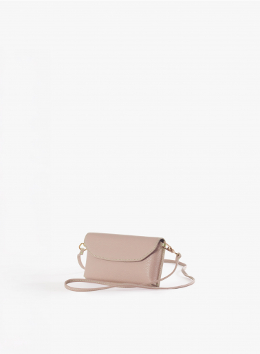 Handytasche aus Leder in Rosa
