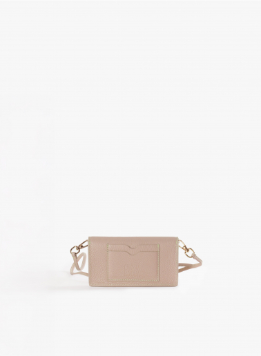 Handytasche aus Leder in Rosa