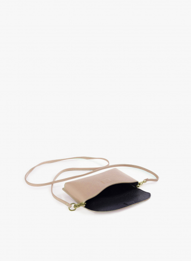 Handytasche aus Leder in Rosa