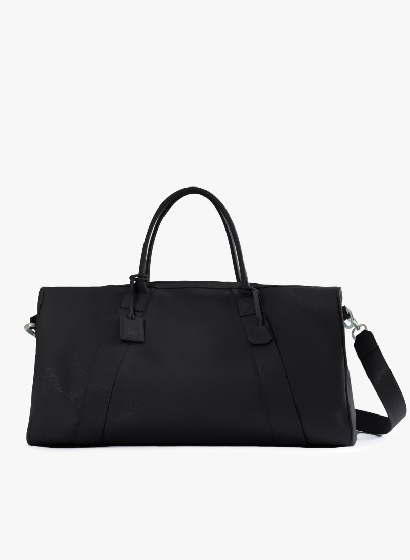 Reisetasche aus Leder in schwarz
