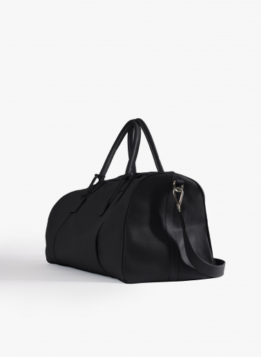 Reisetasche aus Leder in schwarz