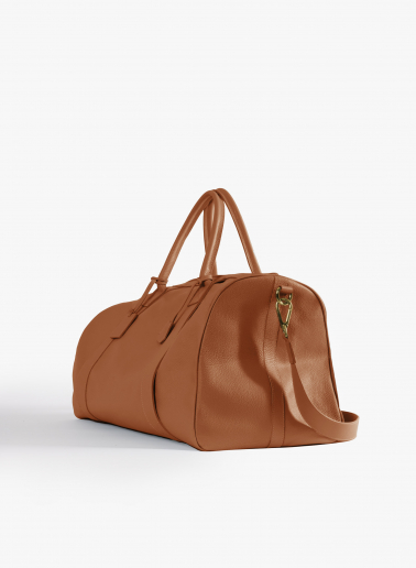 Reisetasche aus Leder in Tabakfarbe