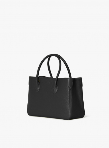Tote Bag schwarz aus Leder