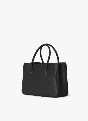 Tote Bag schwarz aus Leder