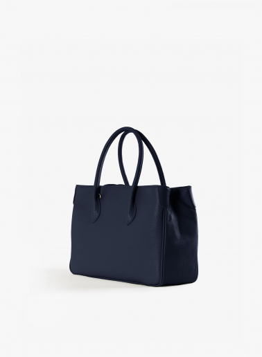 Tote Bag blau aus Leder