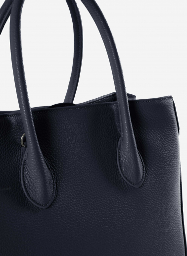 Tote Bag blau aus Leder