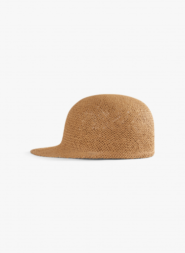 Camel straw baseball hat