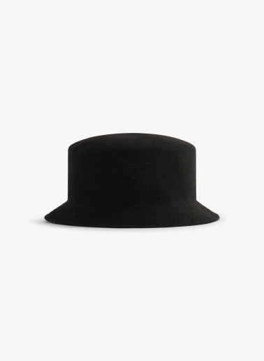 Black cotton bucket hat