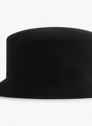 Black cotton bucket hat
