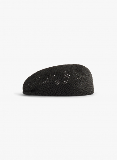 Strohhutkappe in schwarz