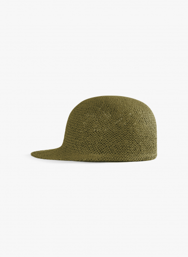 Green straw baseball hat