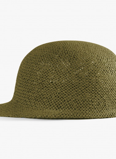 Green straw baseball hat