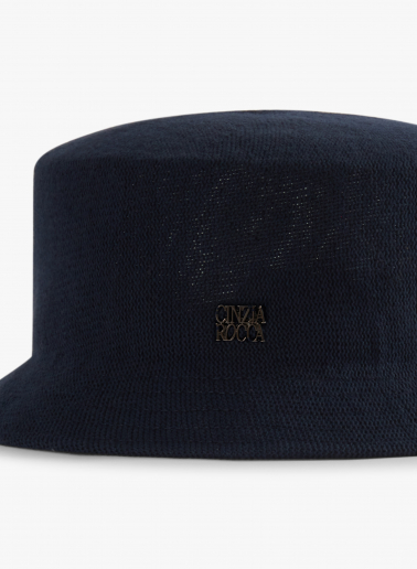 Blue cotton bucket hat