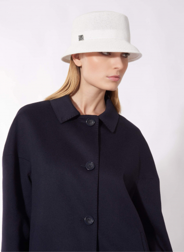 White cotton bucket hat