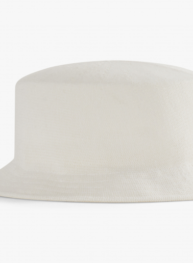White cotton bucket hat