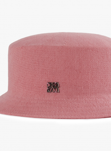 Pink cotton bucket hat
