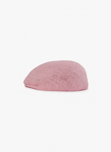 Strohhutkappe in rosa