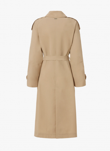 Oversize Double-Breasted Trenchcoat aus regenabweisendem technischem Stoff in camel