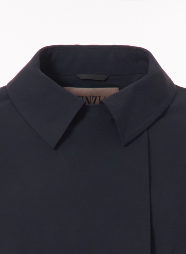 Blue stretch cotton peacot