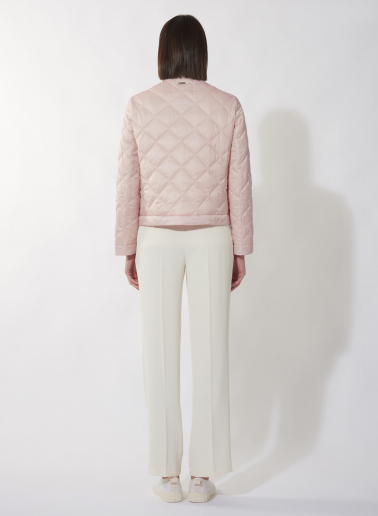 Wattierte Bikerjacke in rosa