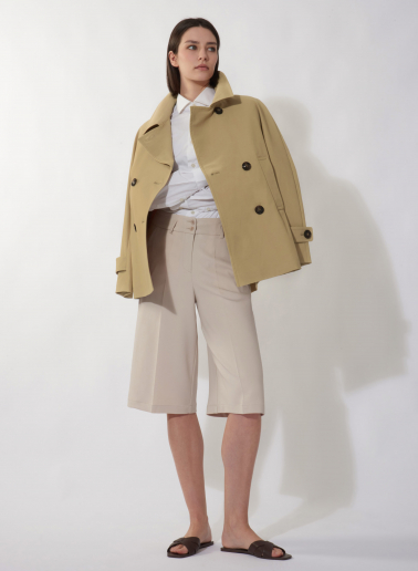 Peacoat aus Stretch-Baumwolle in camel