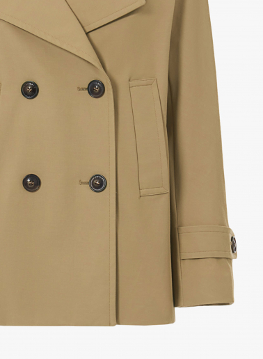 Peacoat aus Stretch-Baumwolle in camel