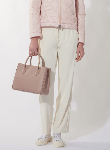 Kleine Tote Bag rosa aus Leder