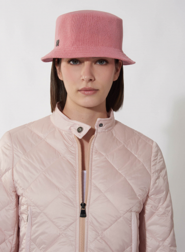 Pink cotton bucket hat