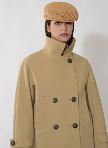 Strohhutkappe in camel