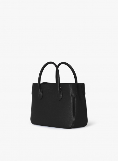 Kleine Tote Bag schwarz aus Leder