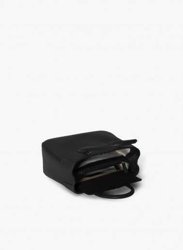 Kleine Tote Bag schwarz aus Leder