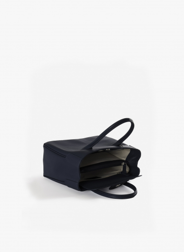 Kleine Tote Bag blau aus Leder