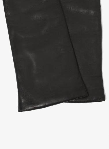 Lange Handschuhe aus Nappaleder in Schwarz