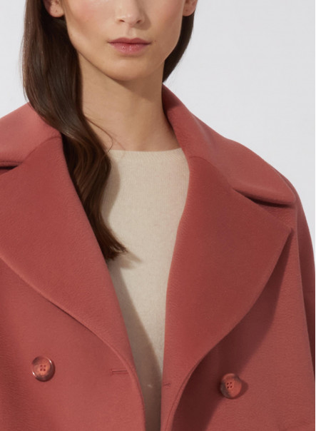 Pink wool double breasted jacket