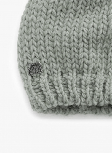 Pearl grey knitted hat